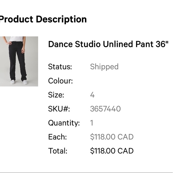 Tall Dance Studio Pants - Picture 2 of 2
